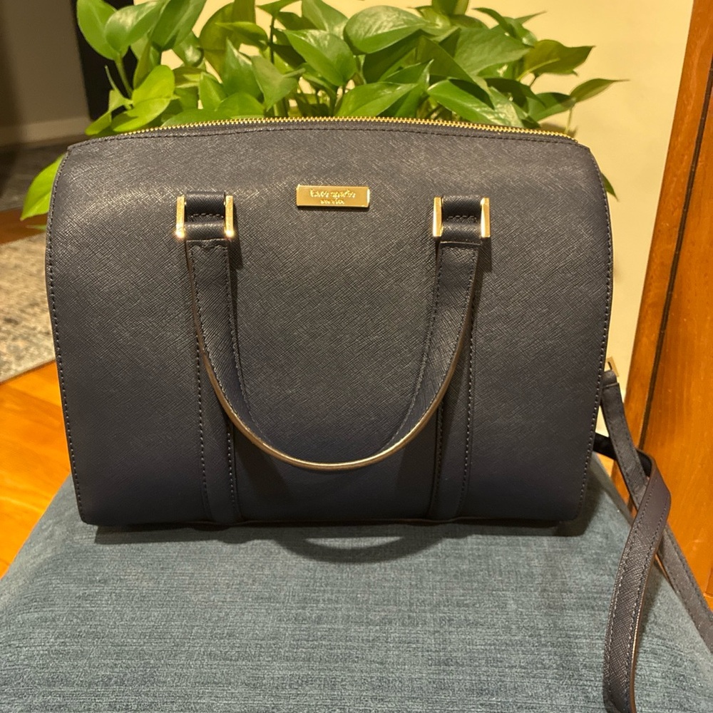 Kate Spade Newberry Lane Cassie large satchel blue